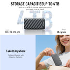 2TB External Hard Drive, Up to 2100MB/s, USB 3.2 Gen 2 External SSD