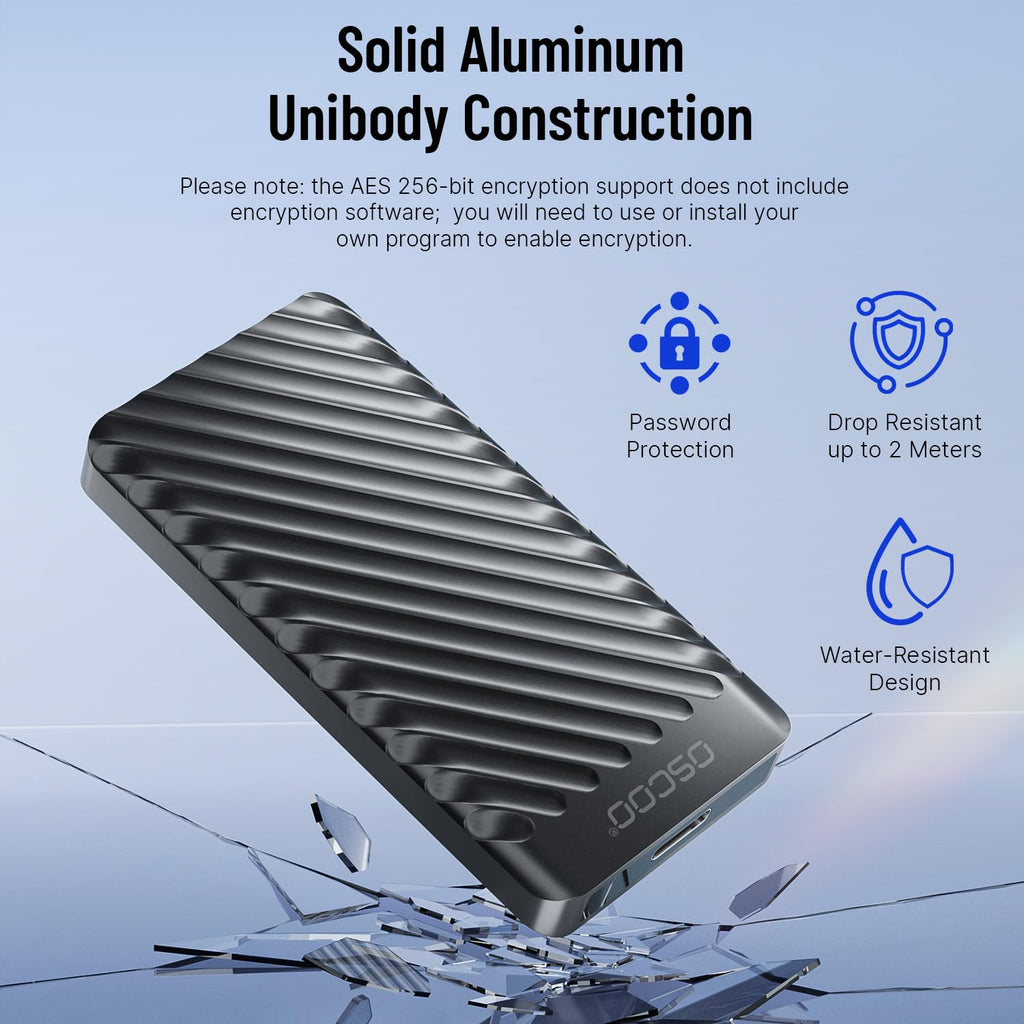 2TB External Hard Drive, Up to 2100MB/s, USB 3.2 Gen 2 External SSD