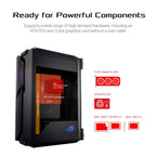 ASUS ROG Z11 Mini-ITX/DTX Gaming Case with Patented 11° Tilt Design, Compatible with ATX Power Supply,3-Slot Graphics, Front I/O USB 3.2 Gen 2 Type-C, 2X USB 3.2 Gen 1 Type-A and ARGB Control Button