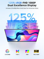 UPERFECT Portable Monitor Touchscreen 15.6 Inch 125% sRGB Travel Monitor