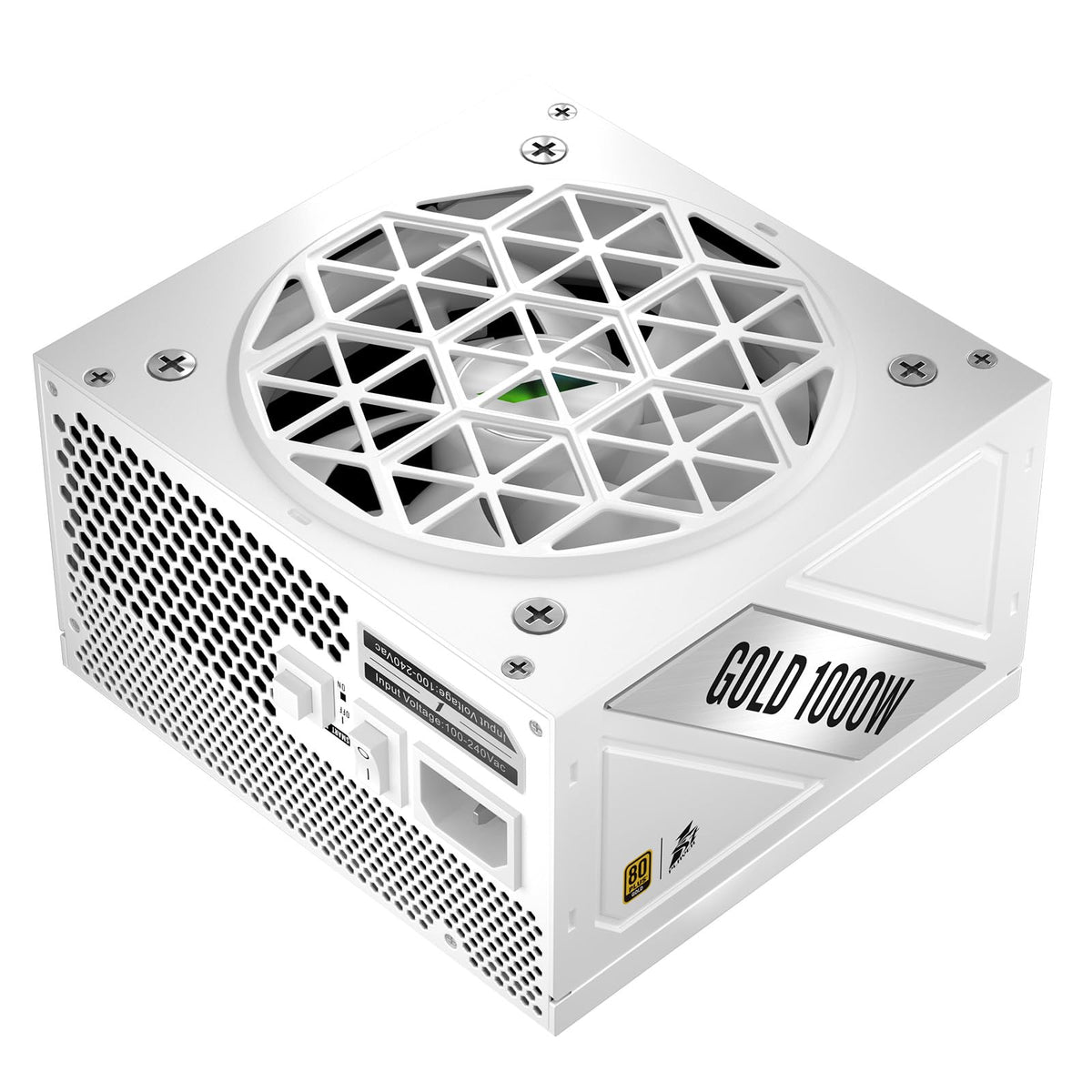 1ST PLAYER NGDP-GLD-1000W PSU Fully Modular PC ATX Power Supply-Computer Power Supplies,80 Plus Gold/PPLP Platinum,ATX 3.1/PCI-E 5.1/Silent FDB Fan with Zero RPM (White)