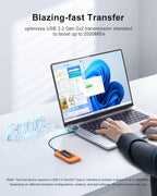 KOOTION Portable SSD 1TB USB-C Up to 2000MB/s USB 3.2 External SSD USB 3.2 Gen 2x2 Portable Solid State Drive with Protective Case Shockproof Waterproof Type-C External Solid State Drive for PC/Mac