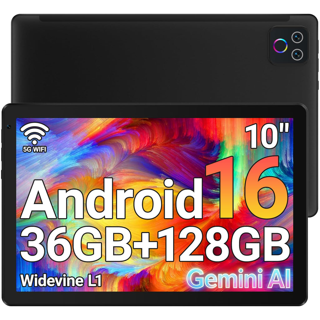 Tablet,10.1" Android 16 Tablet Octa-core 36GB+128GB Dual Camera
