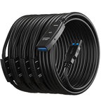 MutecPower 100 Feet Active USB Extension Cable 3.0 Male to Female with 3 Extension chipsets Signal Booster - Repeater Cord 30 Meters / 100 Feet (AC Power Supply Included)