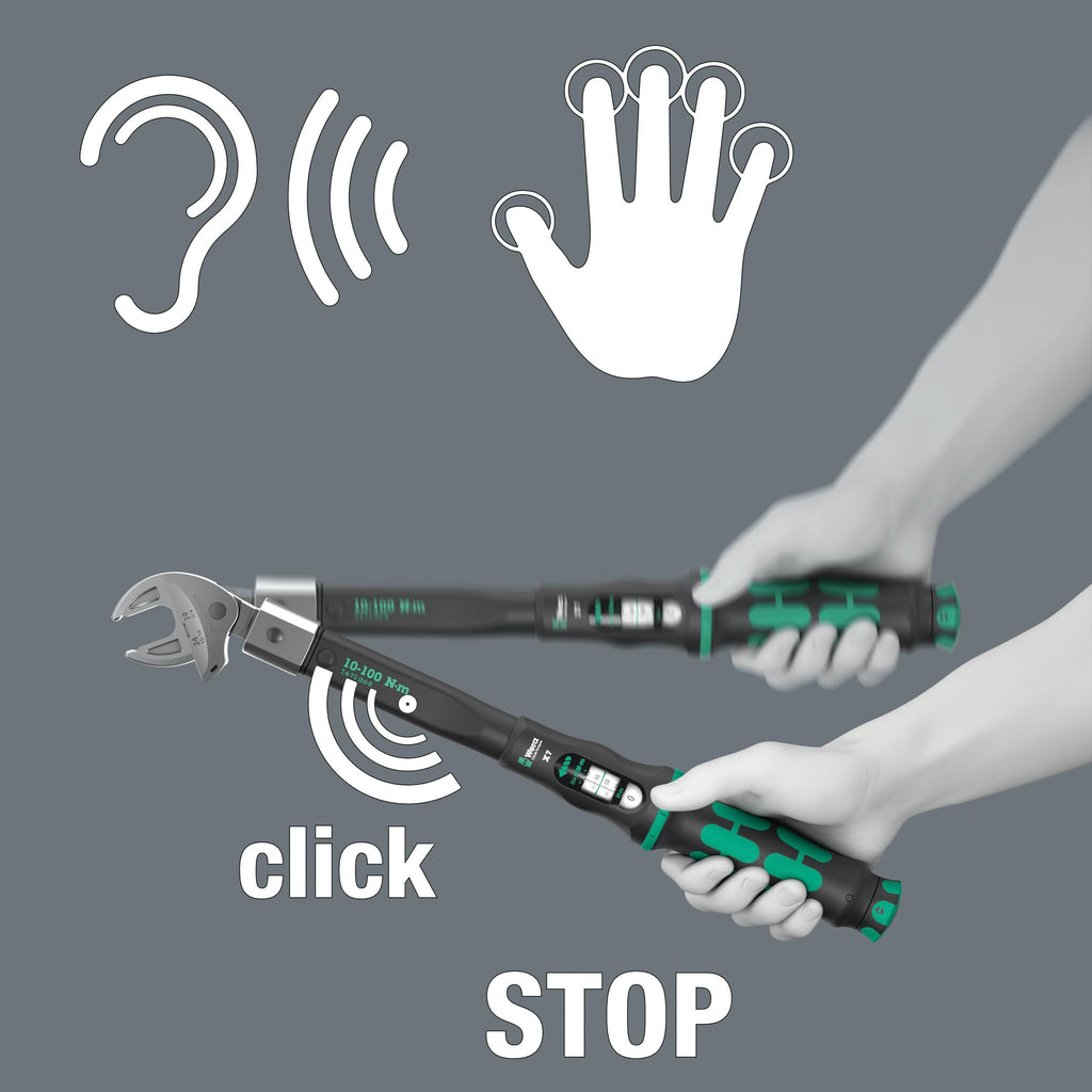 Wera 05075657001 CLICK-TORQUE XP 1 PRE-SET ADJUSTABLE TORQUE WRENCH FOR INSERT TOOLS, 2.5-25 NM, 2.5 NM, 9X12 X 2.5 NM X 2.5-25 NM