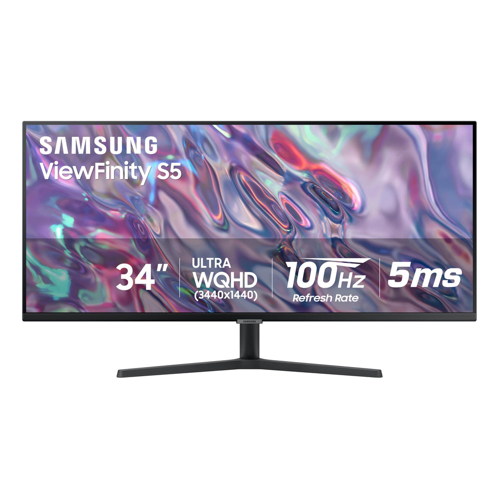 SAMSUNG 34" ViewFinity S50GC Series Ultra-WQHD Monitor, 100Hz, 5ms, HDR10, AMD FreeSync, Eye Care, Borderless Design, PIP, PBP, LS34C502GANXZA, 2023, Black