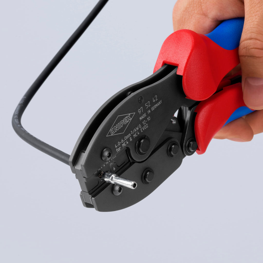 KNIPEX Tools 97 52 42 KNIPEX PreciForce® Crimping Pliers For MC4/MC4 EVO 2, 8-1/2"