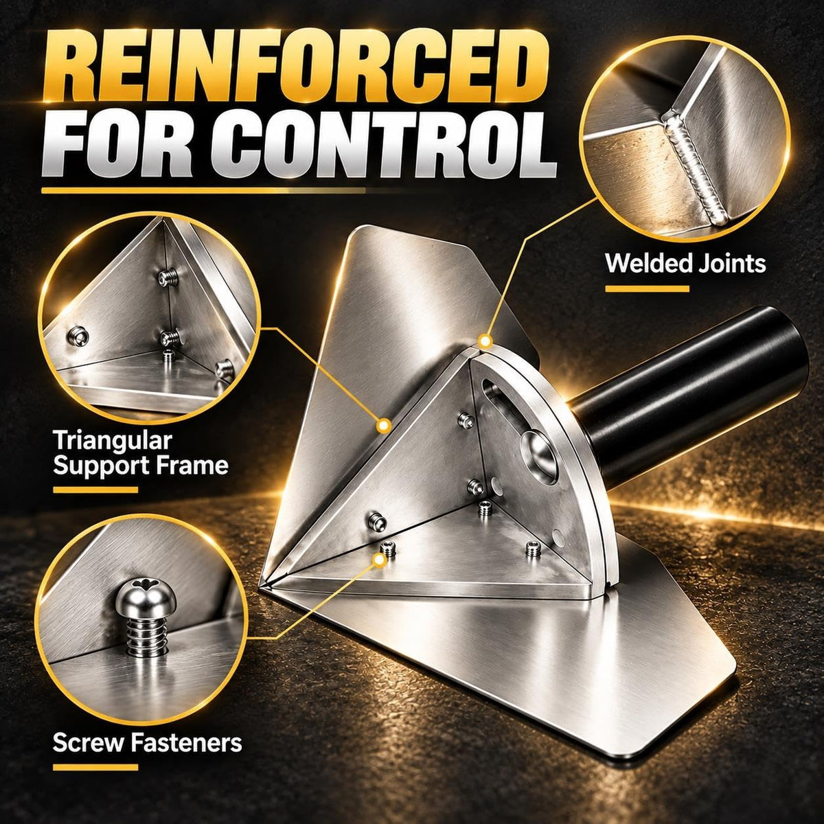 Stainless Steel Internal Corner Finishing Trowel, Inside Corners Scraper