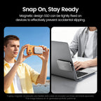 MOVE SPEED 512GB SSD External Hard Drive USB 3.2 Gen 2x2 Up to 2000MB/s Magnetic External SSD with Type C Cable for ProRes 4K Video iPhone 18/17/16/15, Android Phone, Windows, Mac