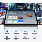Android 16 Tablet 11 inch, 128GB + 36GB + 1TB Expand, 90Hz IPS Large Screen