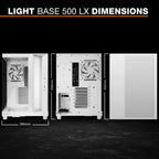 be quiet! Light Base 500 LX White PC Case, Fully Windowed Front and Side