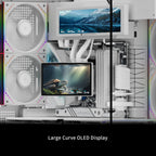 Thermalright Levita Vision 360 ARGB White CPU Water Cooler,6.67-in Magnetic Curved Screen with 2400x1080 Resolution,Building Block Splicing Fan-2000RPM,CPU Cooler for AM4/AM5, Intel lga1700/1851