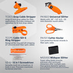 Paladin Tools FTK-P Pro Fiber Optic Tool Kit, Cutters Strippers Slitters Pliers w/Visual Fault Locator VFL, Premium Fiber Optic Tools (Fiber Termination Kit)