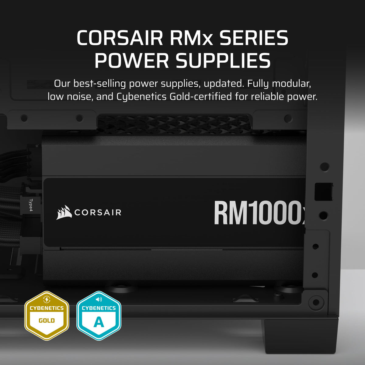CORSAIR RM1000x ATX 3.1 PCIe 5.1 1000W Power Supply – Black