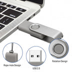 Kanayu 100 Pack 4gb USB 2.0 Flash Drives, Gray Swivel Thumb Drives
