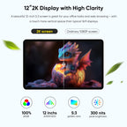 Tablet PC, 12GB RAM 256GB SSD, 12" (2000 x 1200) IPS Touchscreen