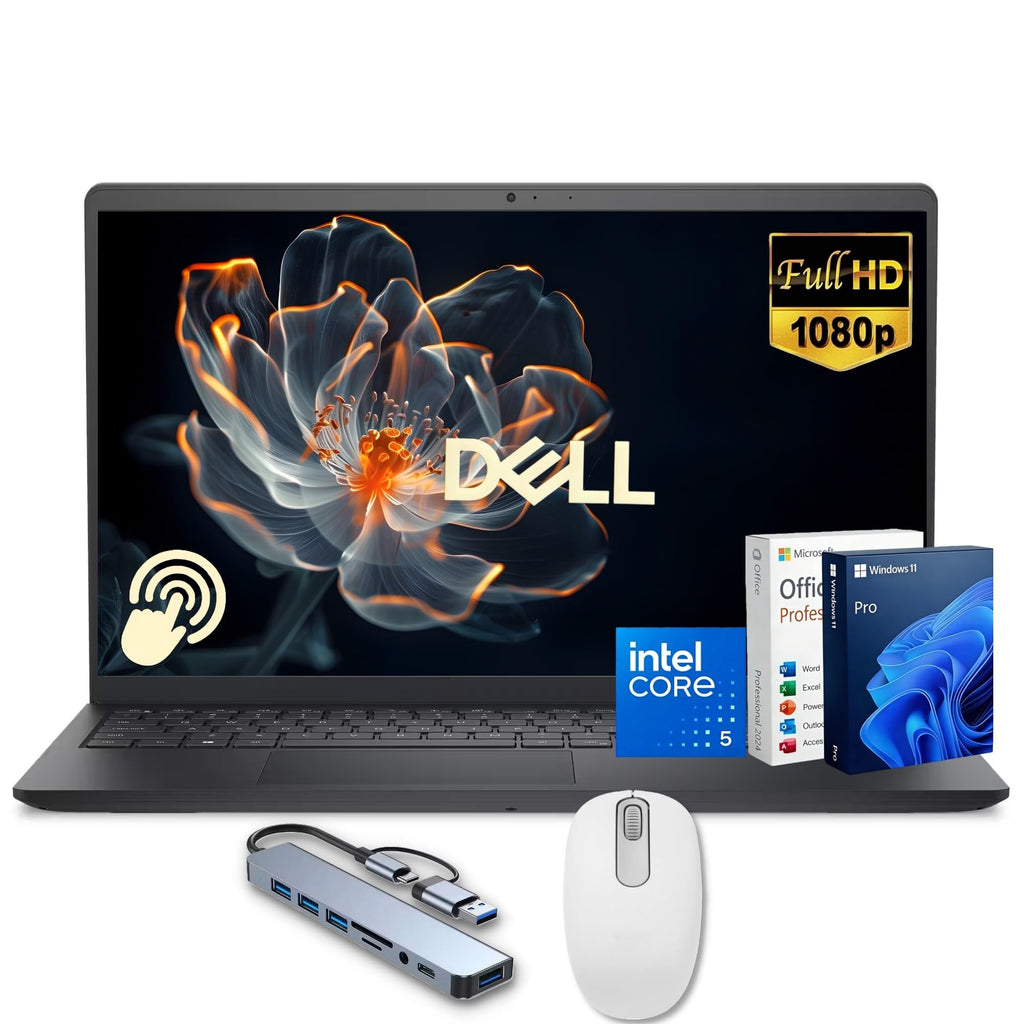 Dell Inspiron 15 FHD Touch Laptop, 13th Intel i5-1334U, 16GB RAM, 512GB SSD