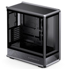 JONSBO D401 ATX Mid Tower PC Case, Frame Structure, Back-Connect MB,High Comp Gaming Dual Chamber Computer Case,GPU 439mm/PSU 200mm/AIO360x2, Desktop Display,Black