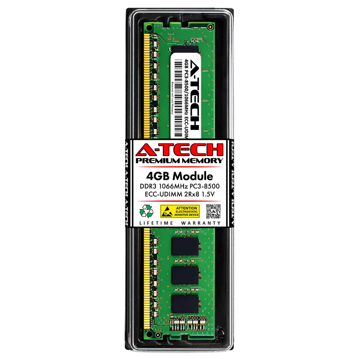 A-Tech Server 32GB Kit (4 x 8GB) 2Rx8 PC3L-12800E DDR3 1600MHz ECC Unbuffered UDIMM 240-Pin Dual Rank DIMM 1.35V Workstation Server Memory RAM Upgrade Stick Modules (A-Tech Enterprise Series)
