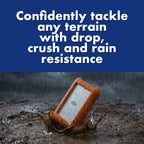 LaCie Rugged Secure 2TB External Hard Drive Portable HDD – USB-C USB 3.0 Drop Shock Dust Rain Resistant Computer Desktop Workstation Laptop Hardware Encryption, 1 Month Adobe CC (STFR2000403)