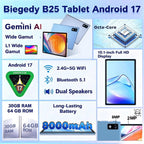 Android 17 Tablet with Keyboard, Octa-Core, Gemini AI+SI, 8000mAh Battery