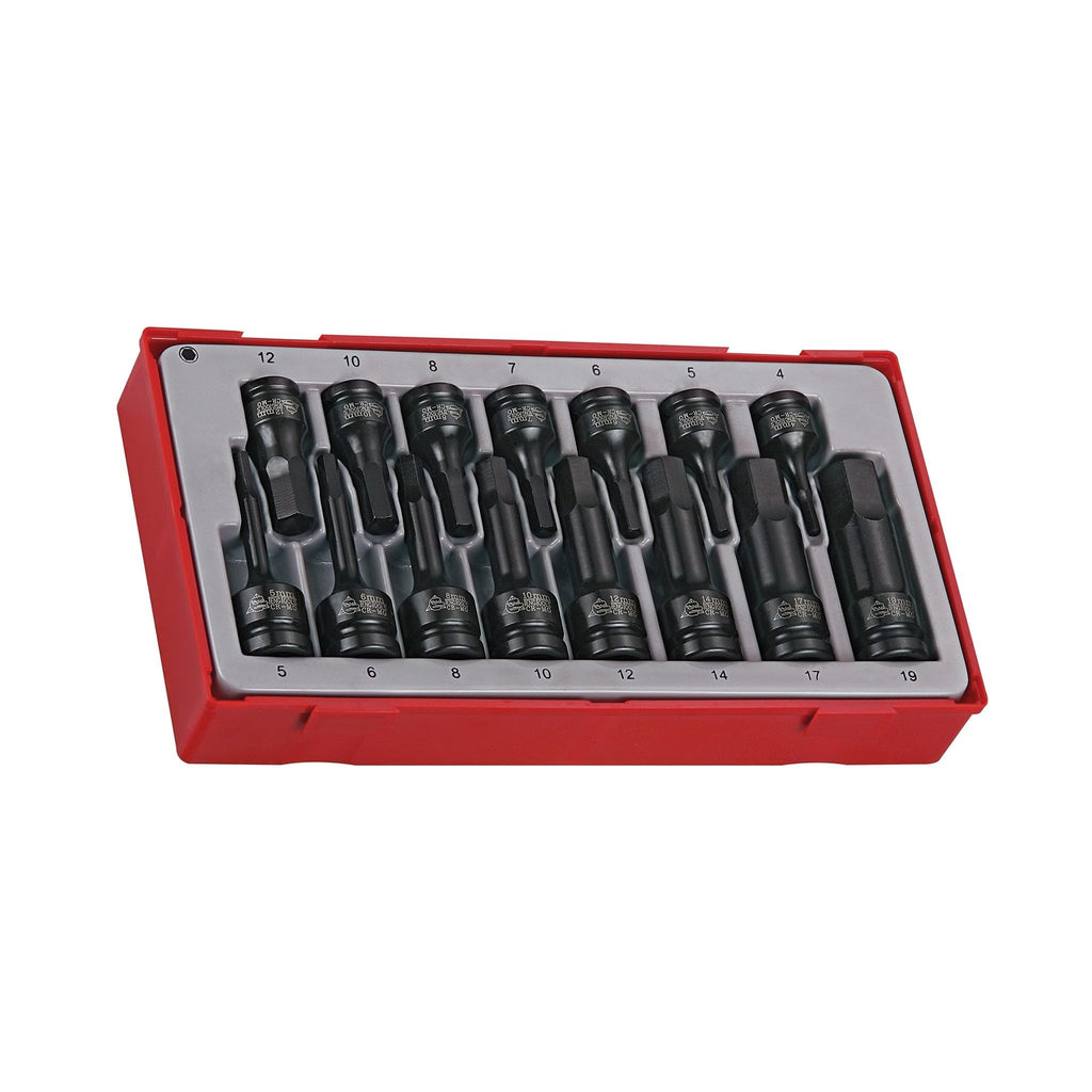 Teng Tools 15 Piece Metric Hex Bit Socket Set 3/8 & 1/2 Drive - TT9015HX