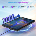 11 Inch-Android 16 Tablet 2026 Latest Update 16GB RAM 128GB ROM 1TB Expandion 5G WiFi Cellular 21MP Dual Camera Octa-core MTK8786.Gemini AI 2.0.Tablets with Keyboard,Mouse,protective film,Case-Gray