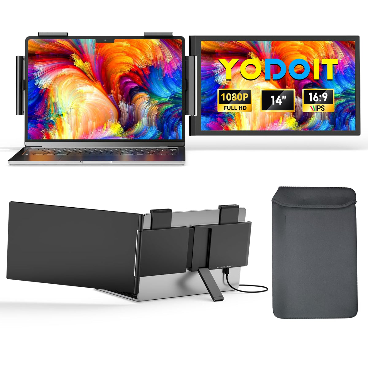 Yodoit 24'' 144Hz Portable Monitor 145%sRGB QLED 450Nits Gaming Monitor