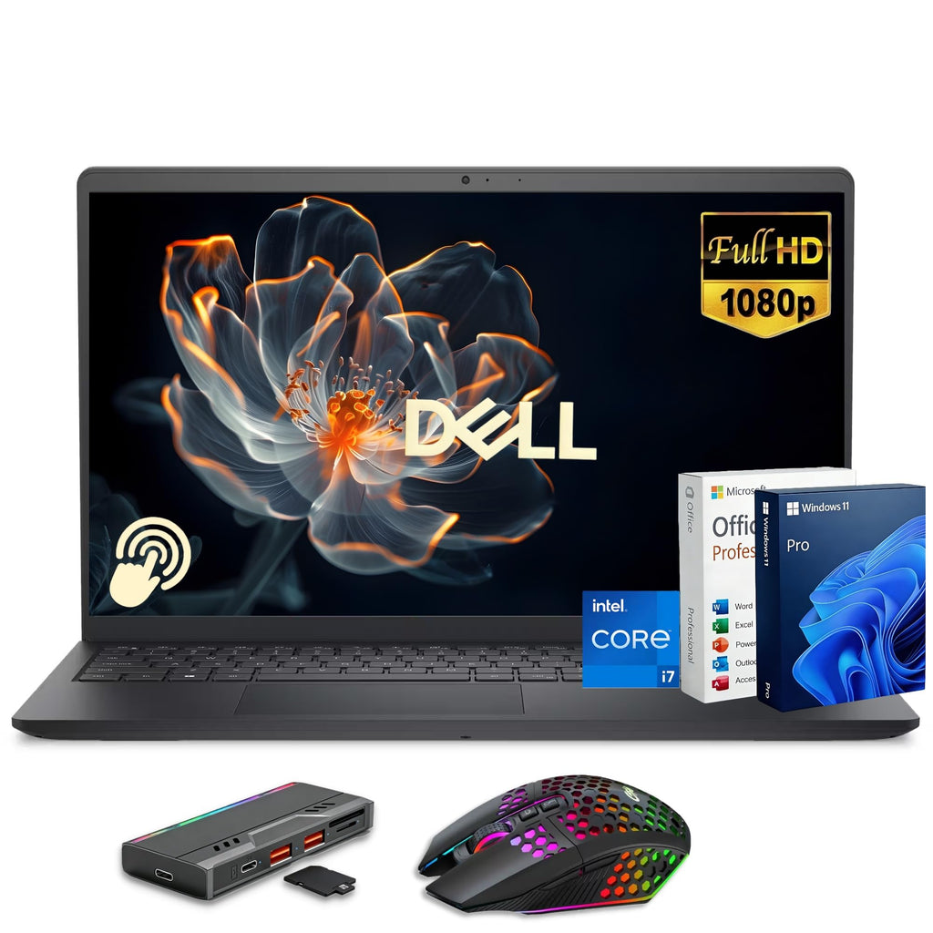 Dell 15.6" FHD Touchscreen Laptop, AMD Ryzen 7 7730U, 32GB RAM, 1TB SSD
