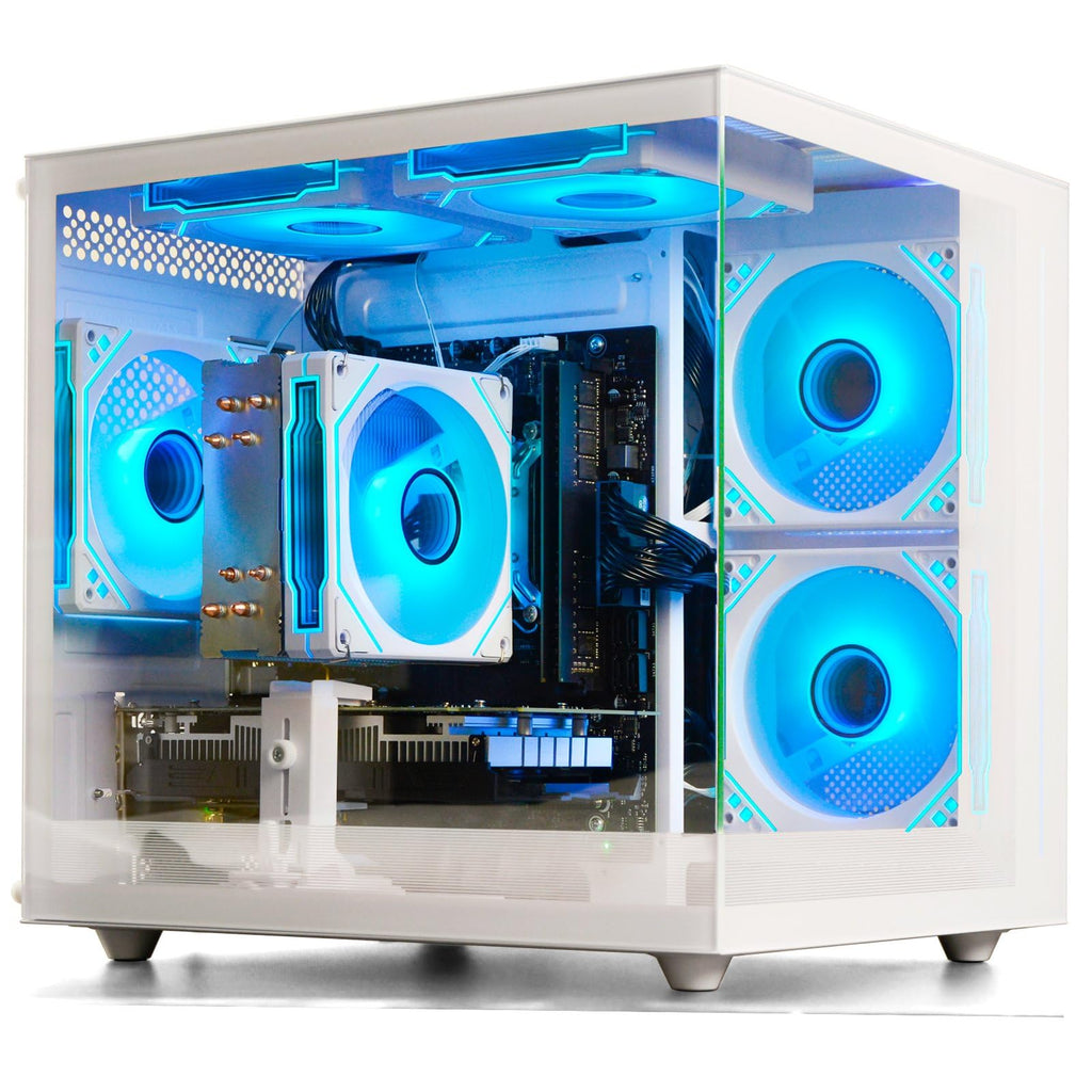 suevery Pre Built Gaming PC Bundle AMD Ryzen7 Desktop Computer Black
