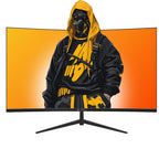 CRUA 32" 2K QHD 180Hz Curved Gaming Monitor, FreeSync, HDMI/DP, Black