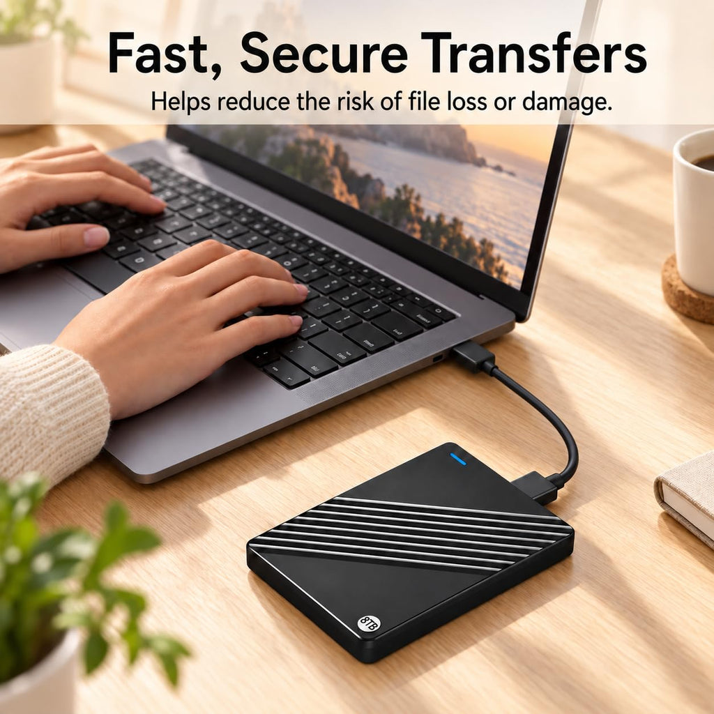 8TB External Hard Drive Portable,USB 3.0 for PC Mac Laptop Desktop HDD