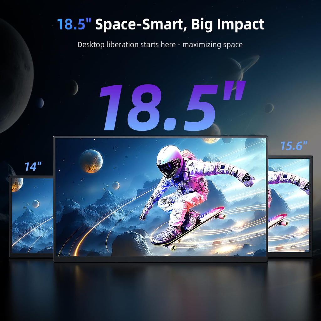 EVICIV Portable Monitor 18.5” 120Hz, 125% sRGB FreeSync 1ms Gaming Monitor