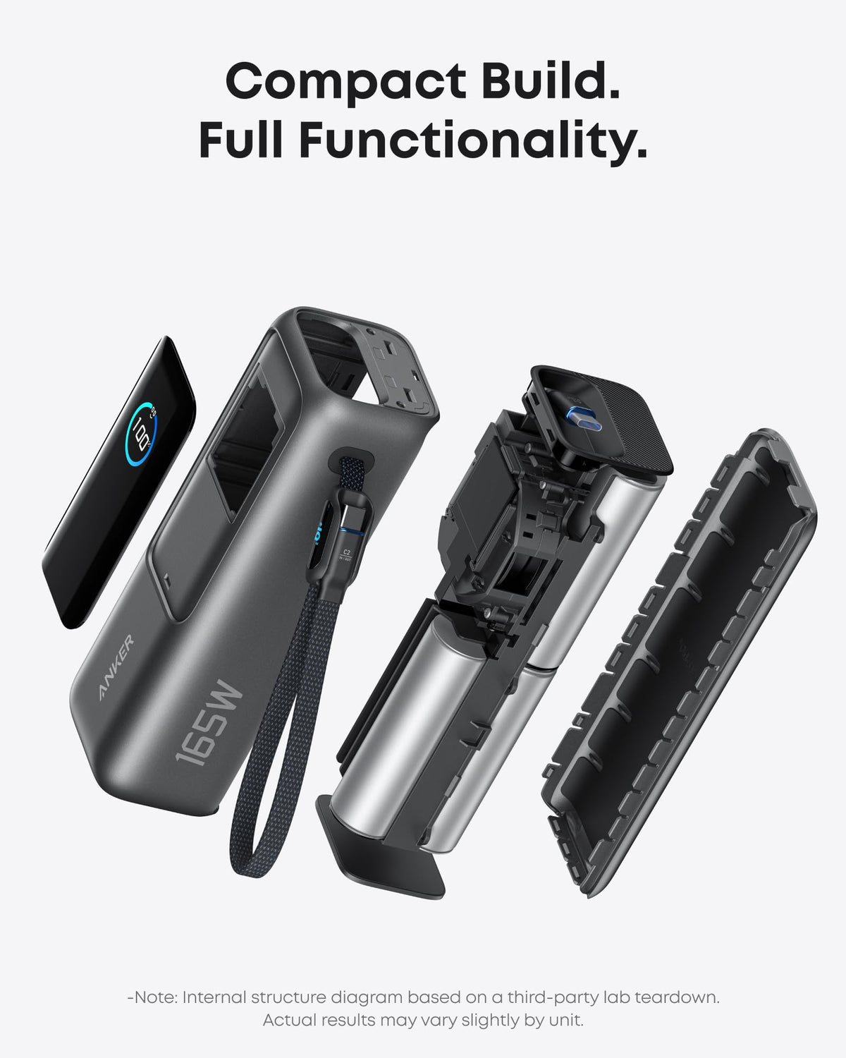 Anker Laptop Power Bank, 25,000mAh Travel Essential with 165W Total Output