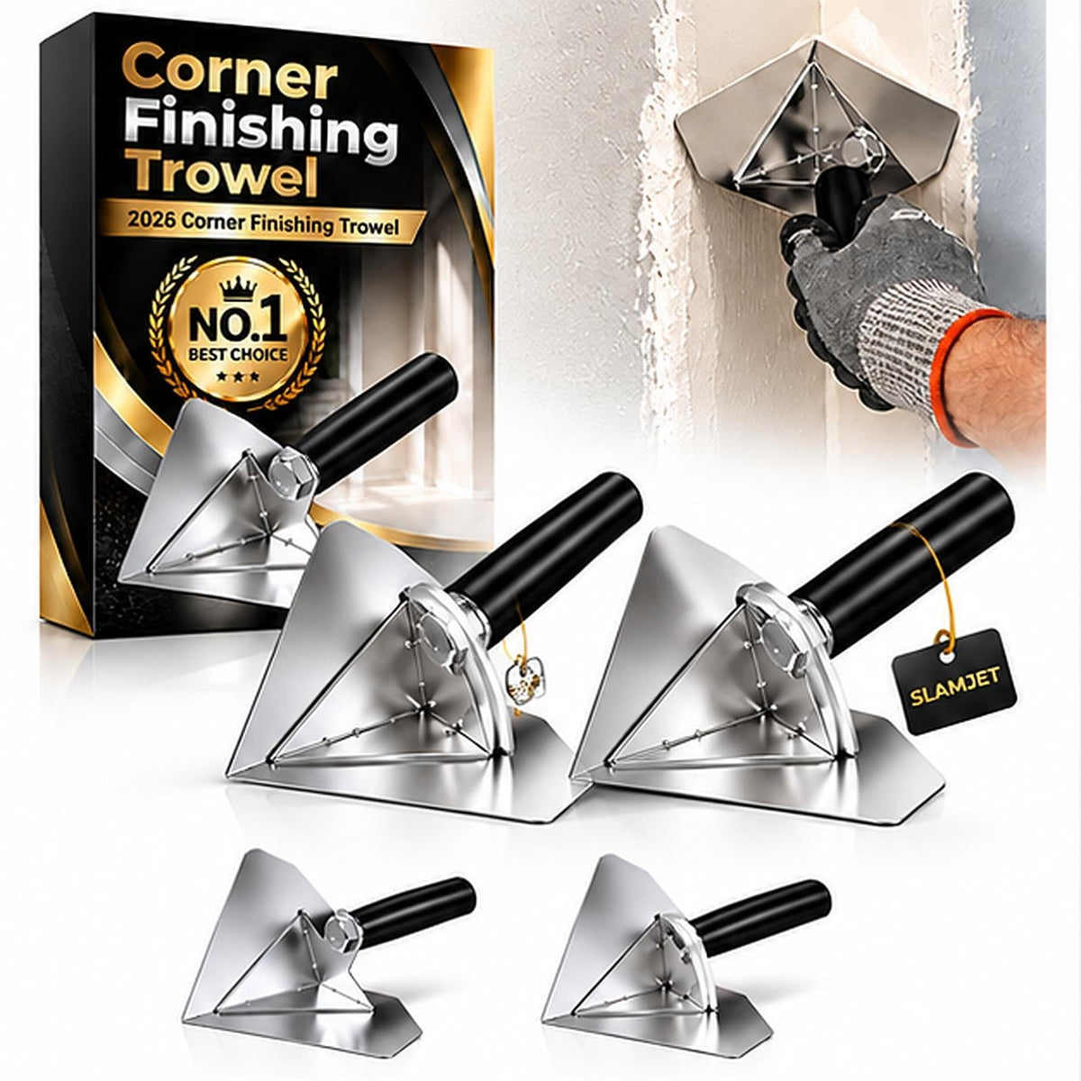Stainless Steel Internal Corner Finishing Trowel, Inside Corners Scraper