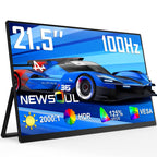 Newsoul 4K Portable Monitor 1200Nits Ultra Bright 16'' Laptop Monitor 145% sRGB 2000:1 Contrast Matte Screen with USB-C HDMI VESA, Slim External Screen with Protective Case for PC/Phone/Game Console