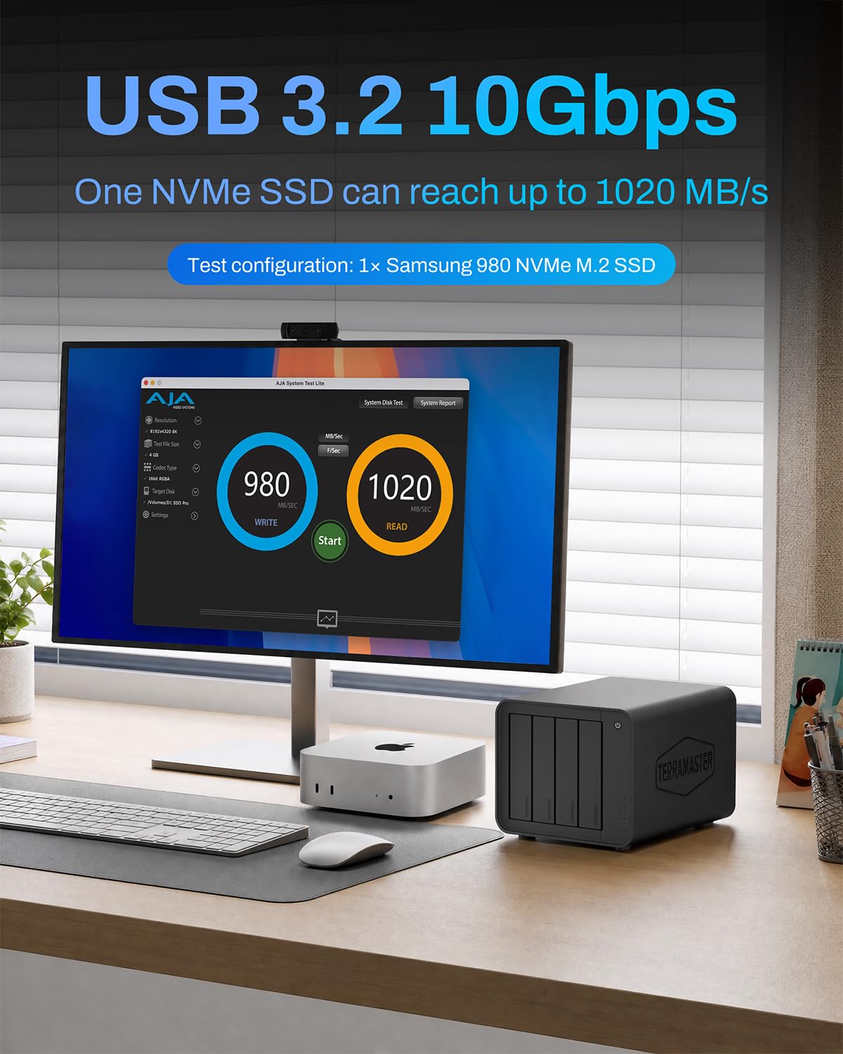TERRAMASTER D8 Hybrid 2 HDD NVMe Enclosure 4 HDD + 4 NVMe SSD (Diskless)
