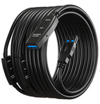 MutecPower 100 Feet Active USB Extension Cable 3.0 Male to Female with 3 Extension chipsets Signal Booster - Repeater Cord 30 Meters / 100 Feet (AC Power Supply Included)