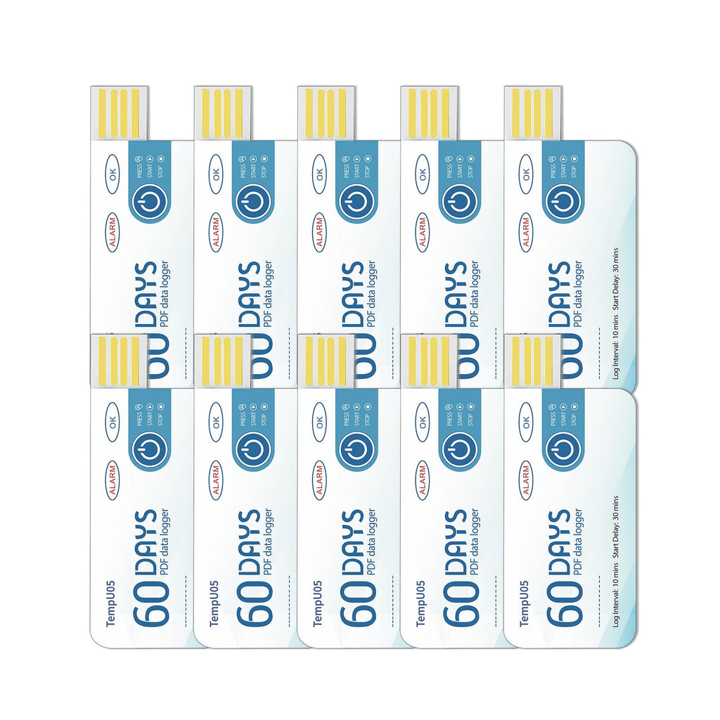 Tzone Temperature Data Logger USB with PDF Report 20 Packs