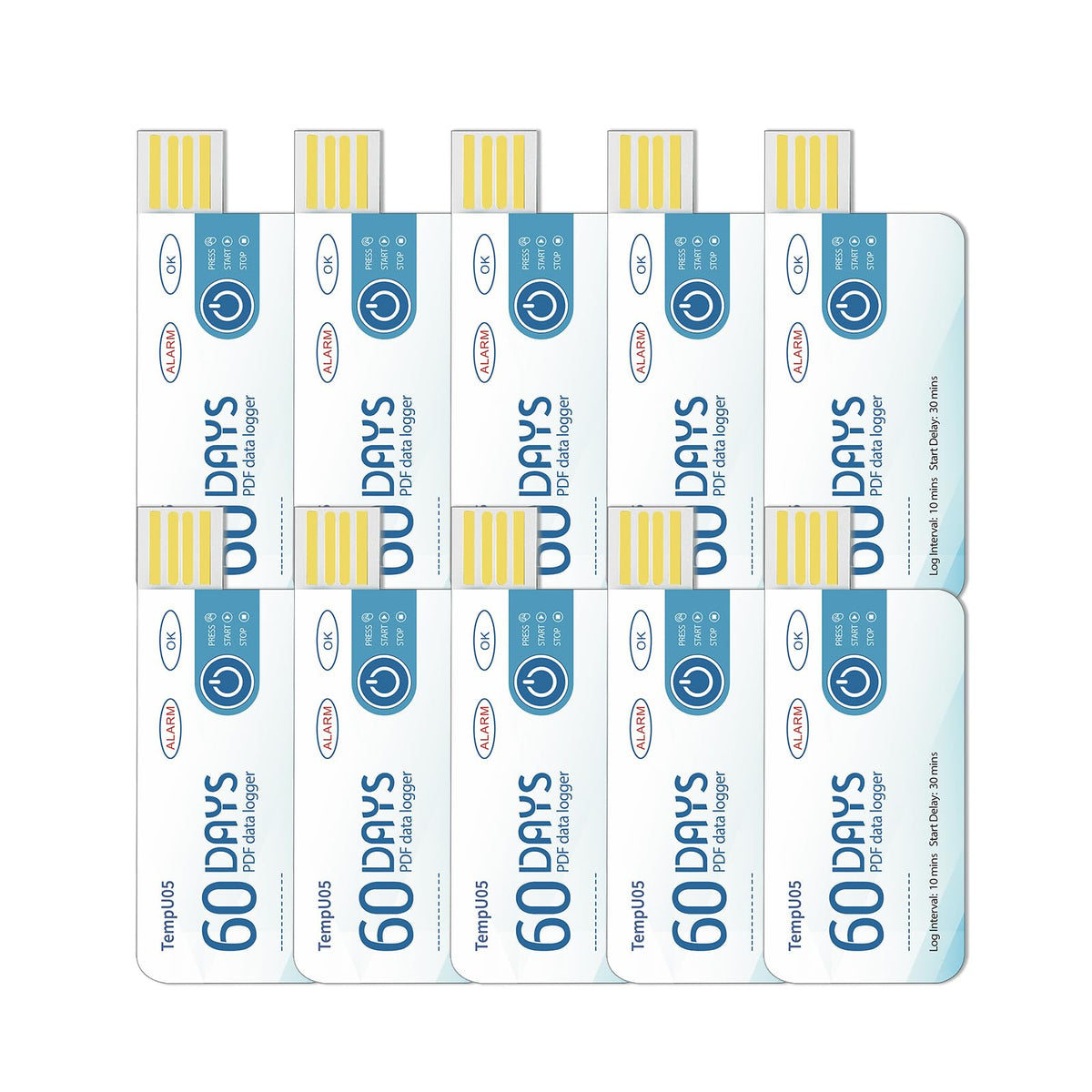 Tzone Temperature Data Logger USB with PDF Report 20 Packs