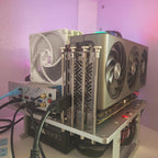 Open Air Frame Computer Case PC Test Bench Aluminum Computer Cases Shell, Support Installation of Water Cooling Devices Compatible with ITX/MATX/ATX Motherboards(MATX Motherboard)