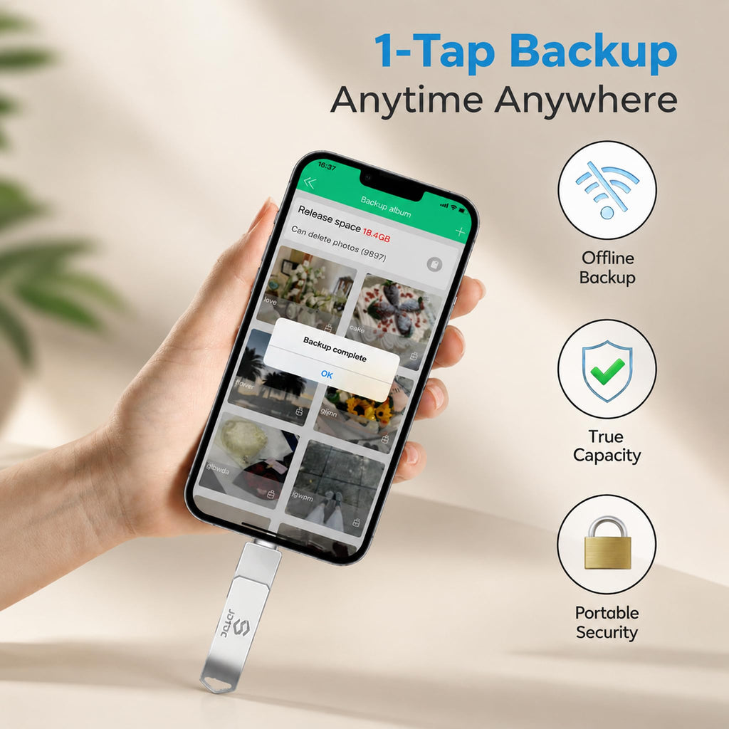 True Capacity 512GB Apple MFi Certified Photo Stick Flash Drive for iPhone