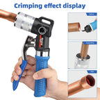 CT-300 A Hydraulic Tube Expander Compact Swaging Tool Kit with Tube Cutter, Deburring Tool and 11 Expander Heads for 3/8 to 1-1/8 Inches Copper Pipes HVAC Expander Tools (3/8“~1-1/8”)