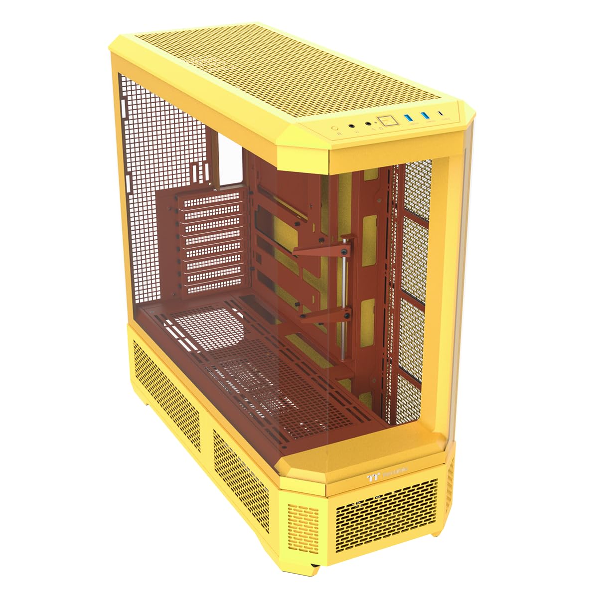 Thermaltake View 600 TG; Full Tower; 420mm Radiator Support; 480mm GPU Clearance; Hidden Connector Support; Rotatable PCIe Slots; 220mm PSU Clearance; Mint Strawberry; CA-11H-00FLWN-00