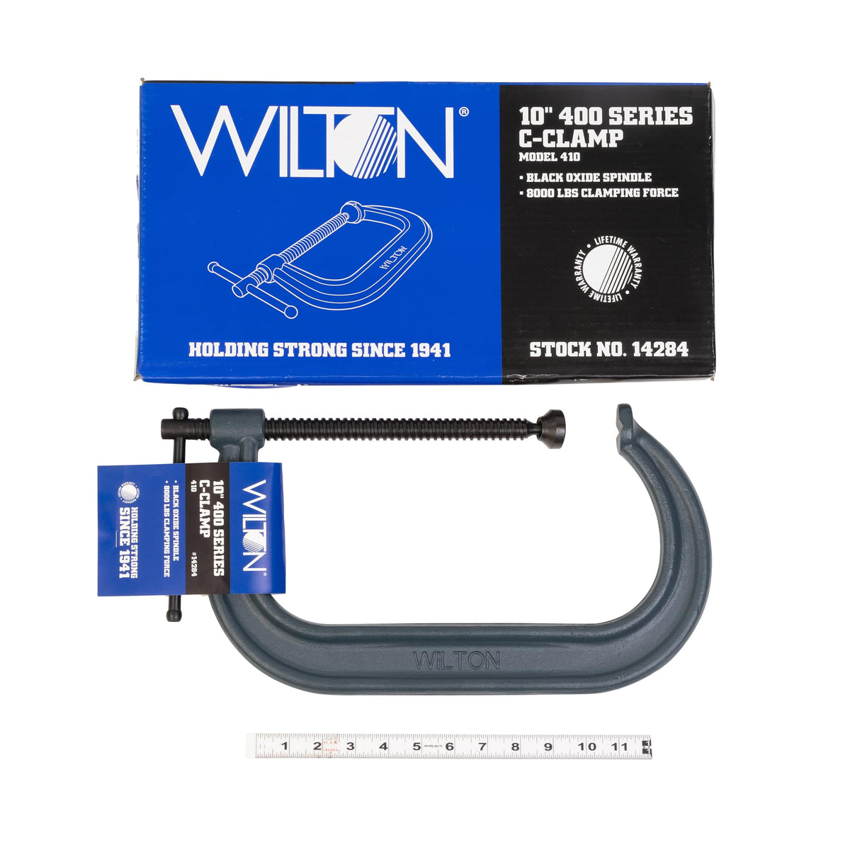 Wilton C-Clamp, 10-1/8" Opening, 5-7/8" Throat, 8000 Lbs. Clamping Force (Model 410) (Pack of 2)