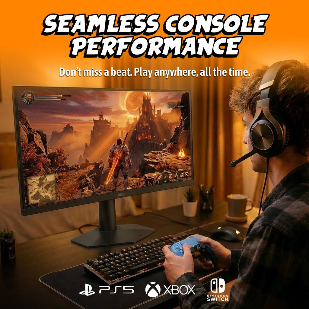 AOC 24 Inch Gaming Monitor FHD 180Hz Fast IPS 0.5ms HDR, 24G51F2