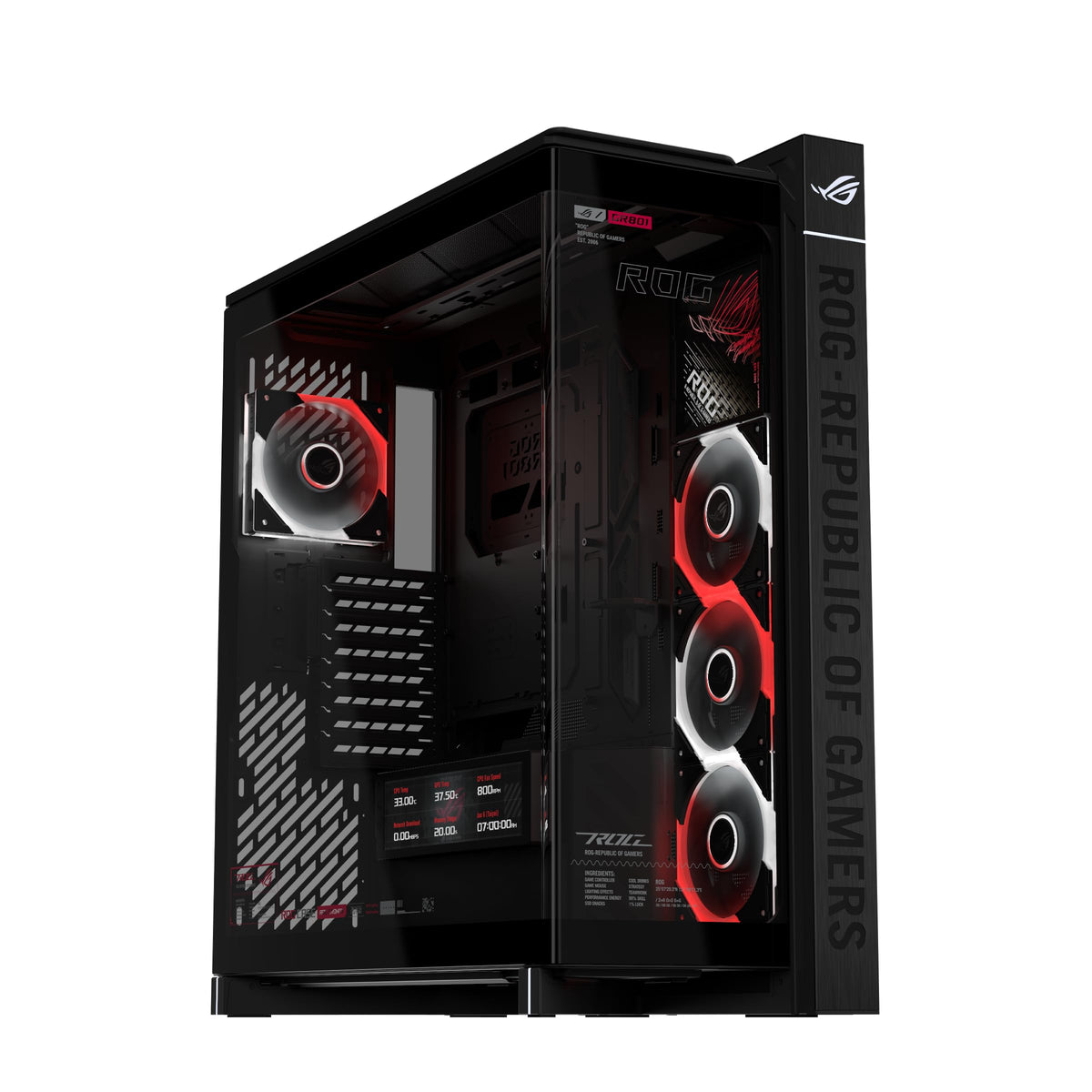 ASUS ROG Strix Helios II EATX Gaming PC case, with Dual Tempered Glass Side Panels, Support for Graphics Cards up to 450mm, Graphics Card Braces, Support up to 420mm radiators, 2 Year Warranty