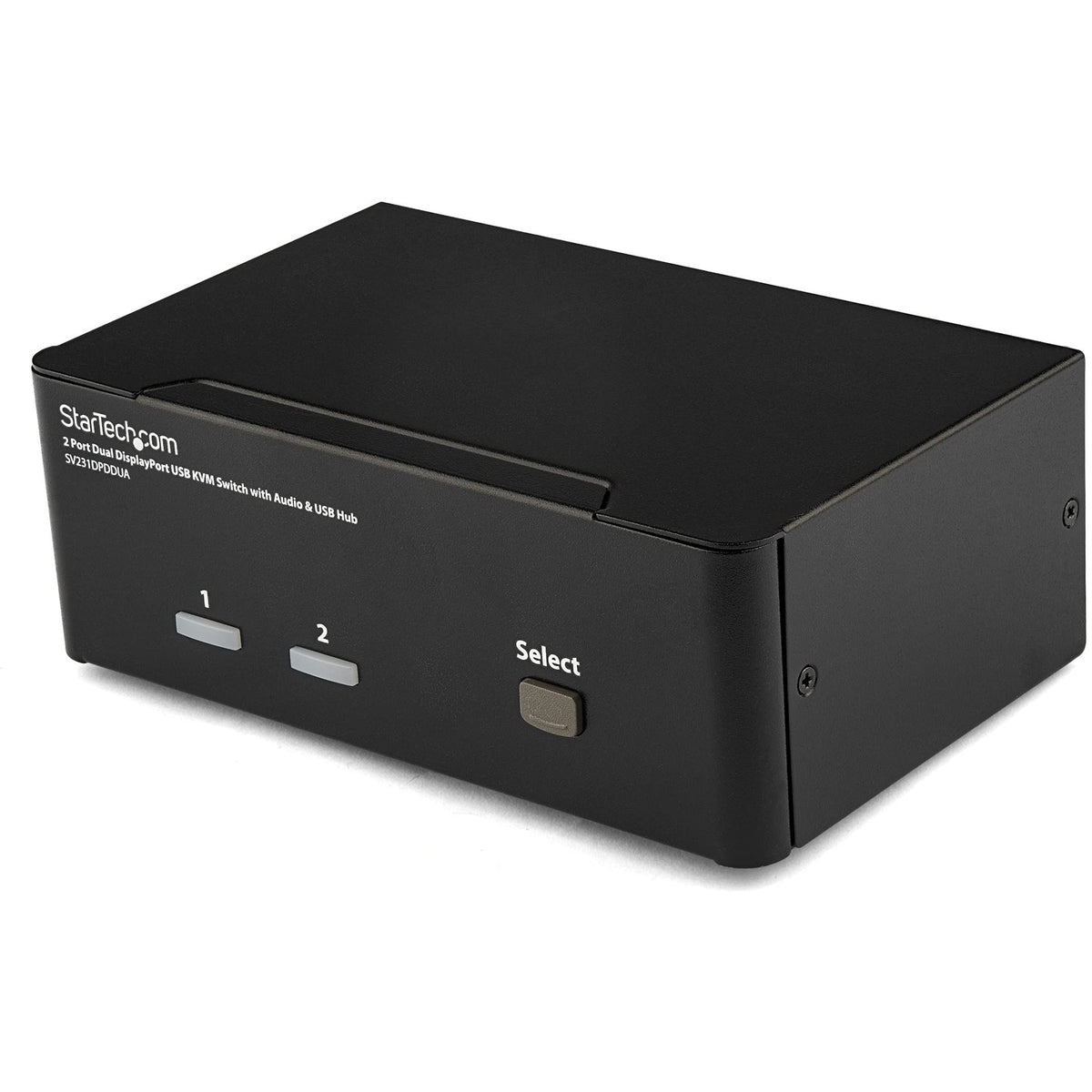 StarTech 2-Port Dual-Monitor DisplayPort KVM Switch, USB Hub, Audio, TAA