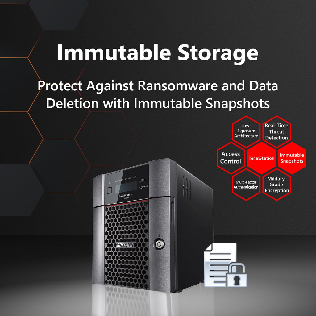 BUFFALO TeraStation 51220RH 12-Bay Business Rackmount NAS 240TB (12x20TB) with Hard Drives Included RAID iSCSI Network Storage File Server