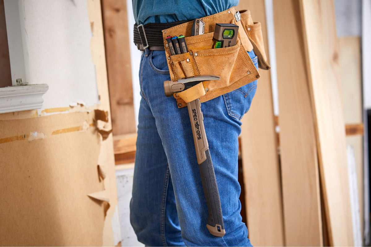 Spec Ops Tools, Fiberglass Hammer, 16 Inch, Soft Mallet Cap, Shock-Absorbing Grip, 3% Donated to Veterans, 20 Oz (Pack of 12)